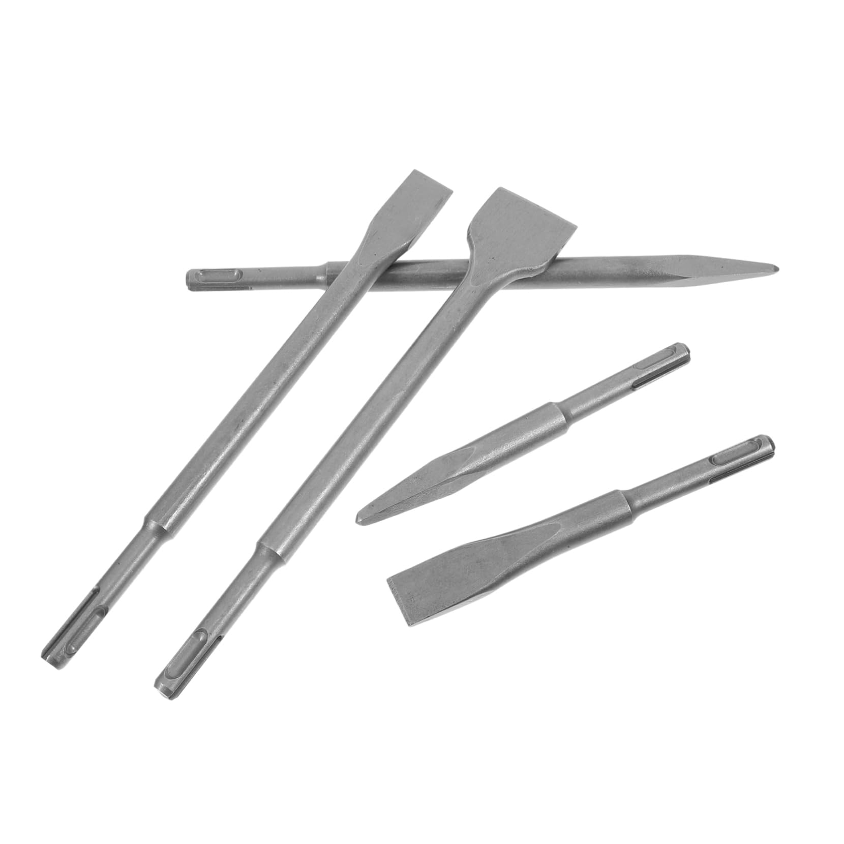 iplusmile Set di 5 Scalpelli per Trapano a Percussione, per Pareti in Calcestruzzo, Acciaio, Posizionamento Preciso, Custodia