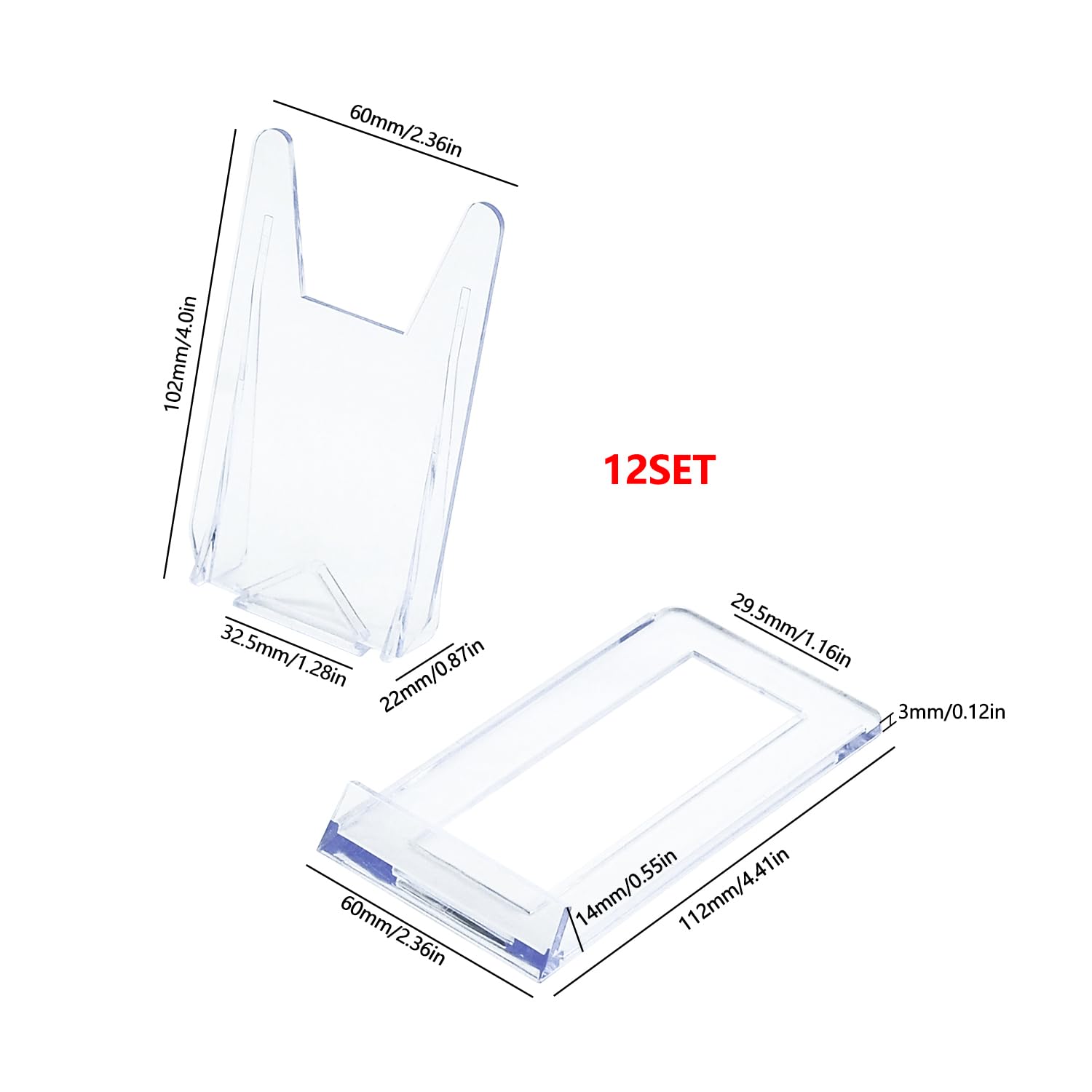 MABAHON 12Pcs Acrylic Plate Stands,Clear Display Stand Adjustable Clear Acrylic Plastic Display Stands Easel Multifunctional Display Holder for Photos Place Cards - Image 2
