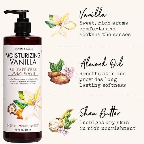 Pharm To Table Moisturizing Vanilla Body Wash For Women And Men thumb #2