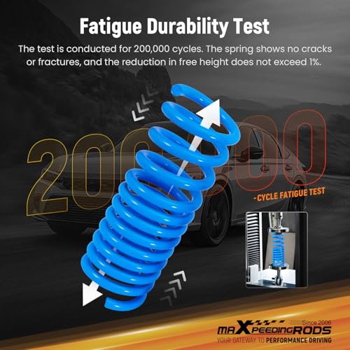 maXpeedingrods Lowering Spring for Dodge Charger RWD 2011-2023, for Chrysler 300 RWD 2011-2023, SAE 9254 High Tensile Coil Spring, Blue - Image 5