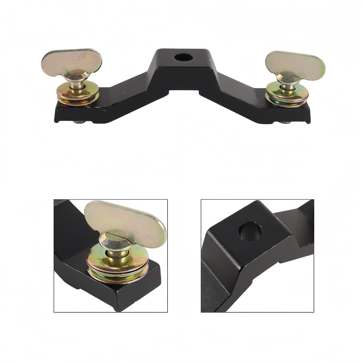 Huba Moving Head Light Bridge Connector Truss Clamp Bracket Fast-Locking Stage Light Connecting Base 140mm Hole Spacing Black 4 Pieces