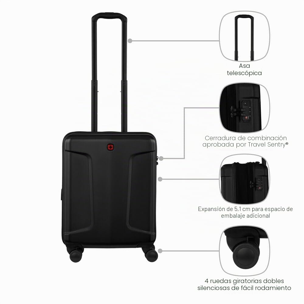 Wenger Legacy Maleta de Carcasa rígida con 4 Ruedas, Trolley, Cierre de Seguridad, Mujer, Hombre, Viajes, Vacaciones