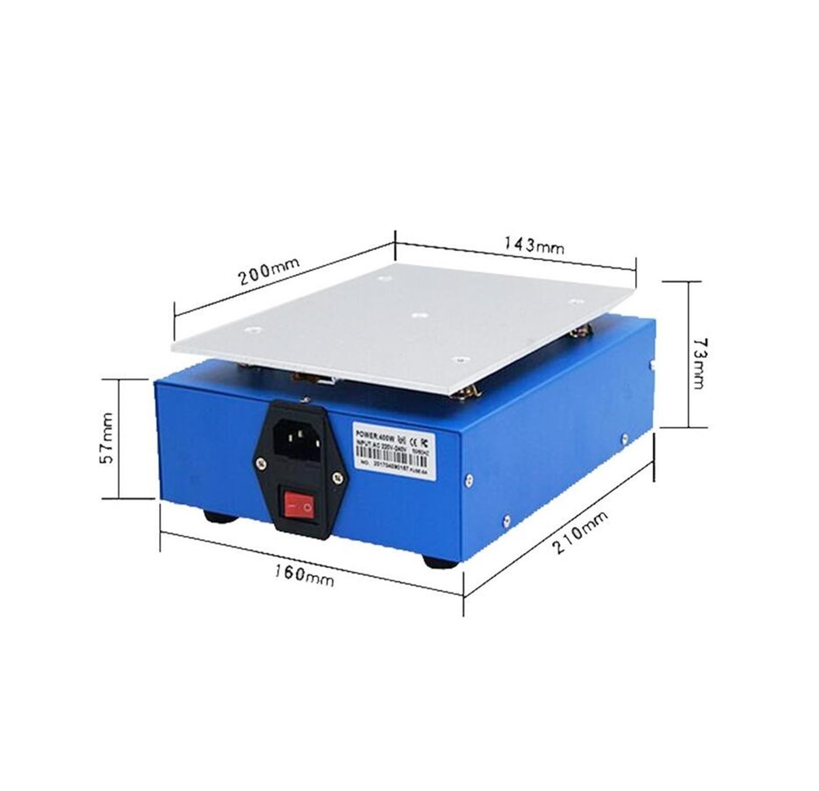 Vorwärmstation, 946S Vorheizstation 400W 140X200mm Vorwärmer Digitale Plattform Heizplatte for Telefon LCD-Bildschirm Separator Maschine