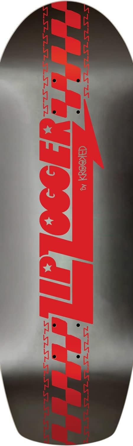 Krooked Skateboards Zip Zagger Foil Blak Skateboard Deck - 10.75" x 30"