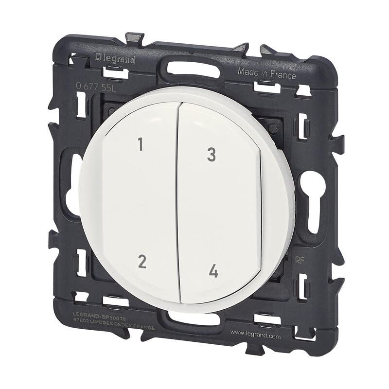Legrand 068196 Enjoliveur Céliane - commande Sans Fil 4 scénarios - Blanc