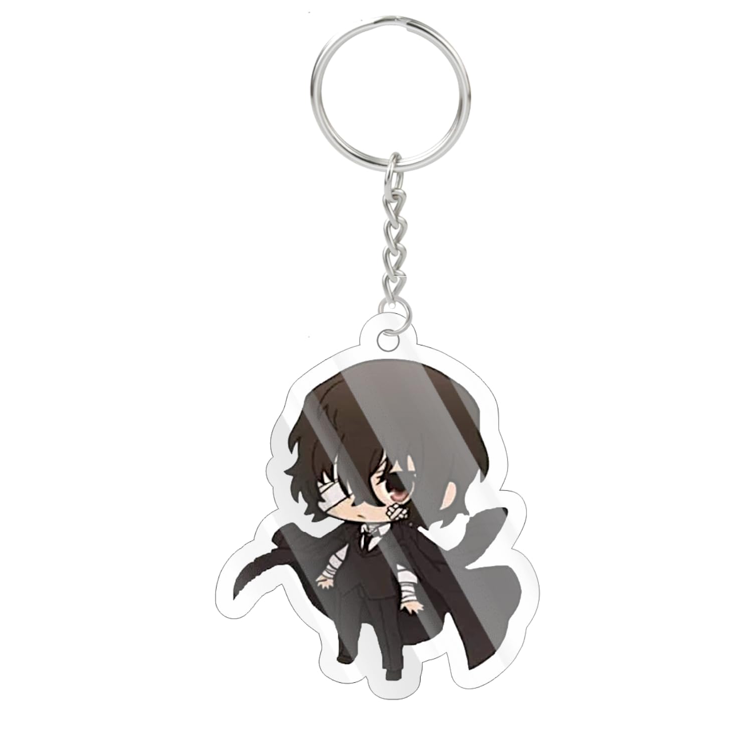 careflection Bungou Stray Dogs Keychain, Cartoon Anime Acrylic Collectible Key Ring Novelty Pendant Accessory for Anime Fans-picture-20