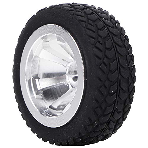 Pneu de carro RC, pneu de roda de carro RC, pneu de borracha, cubo da roda de alumínio, modelo de ca