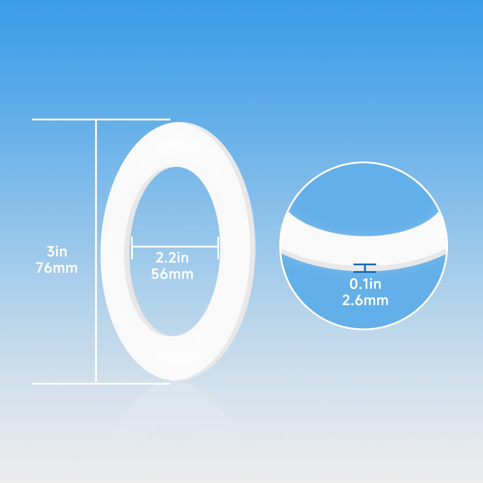 Cutetool (6pcs) Spa Hot Tub Pump Heater Union Gasket/O-Ring, 2.2