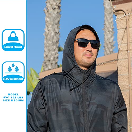Global Blank Men's Windbreaker Jacket Lightweight Water-Resistant Windbreakers for Men - Thumbnail 5