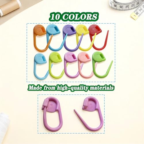 Meikeer 150PCS Locking Stitch Markers with Storage Box, 10 Colors - image 5