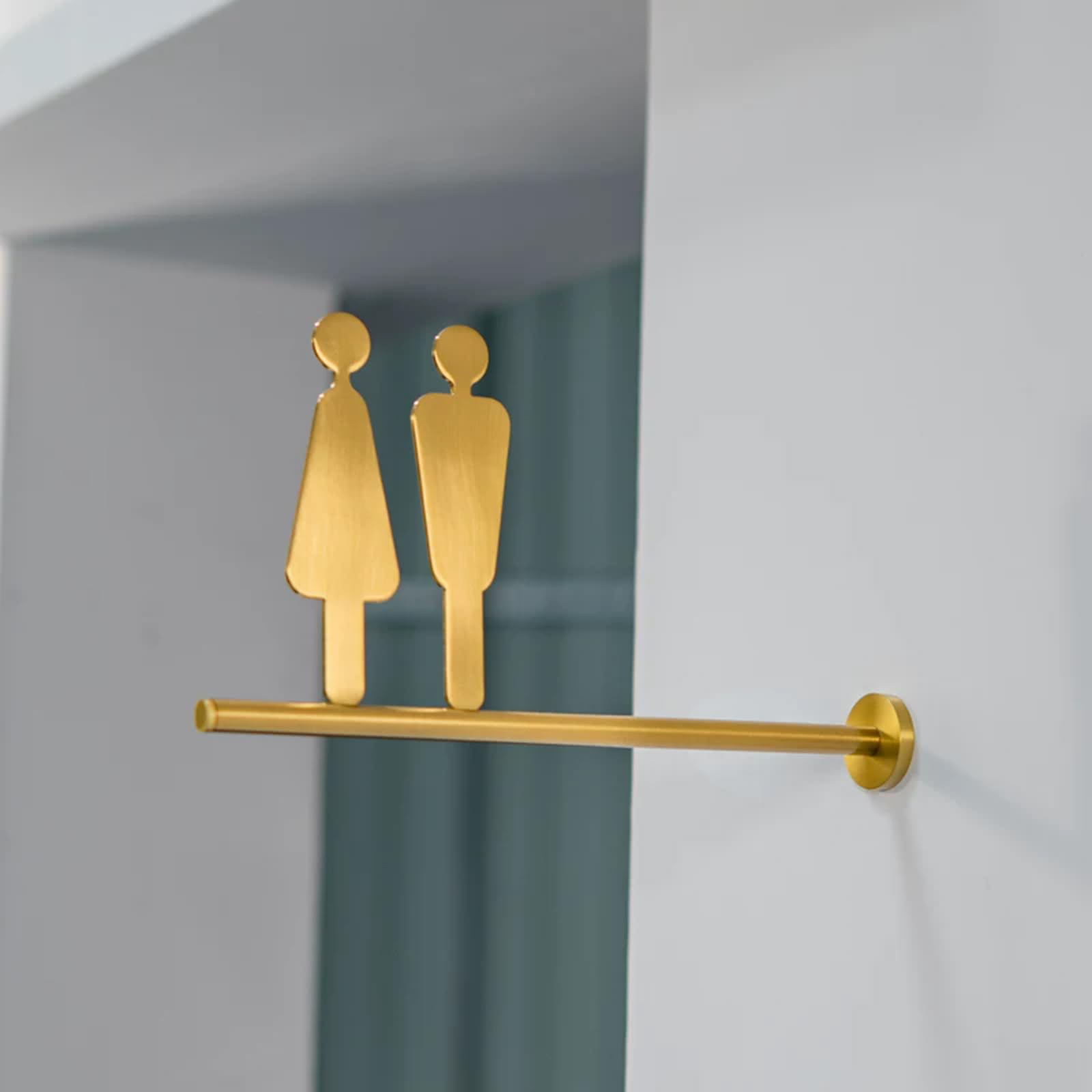 Letrero de baño montado en la pared, letrero de inodoro para hombres y mujeres, doble cara, decoración de puerta de baño, para negocios, oficinas y restaurantes