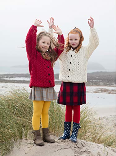 Carraig Donn Irish Kids Cardigan Sweater 100% Merino Wool Cable Knit for Toddler2