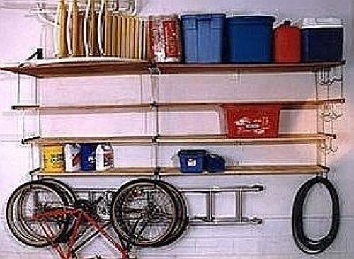 TidyGarage SS4X4 Heavy Duty Shelf Kit 4 Level with Side by Side Shelves
