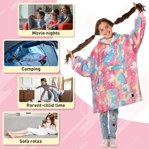 Image of Catalonia Oversized Hoodie Blanket Sweatshirt, Comfortable Sherpa Giant Pullover with Large Front Pocket for Adults Men Women Teenagers Wife Girlfriend