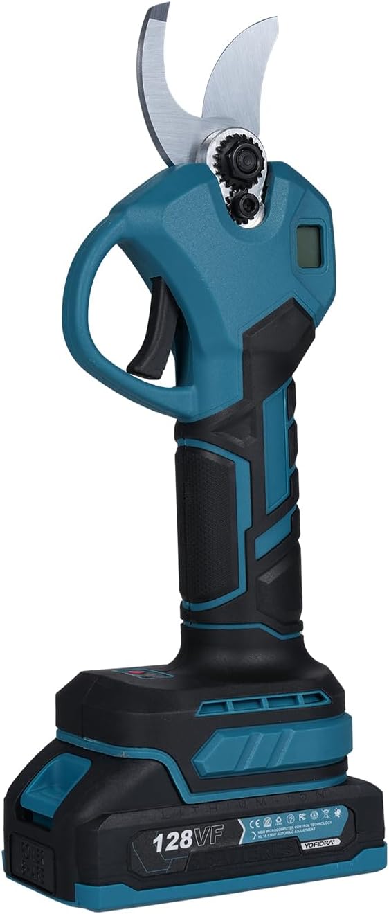 18V Electric Pruning Shears Brushless Motor Cordless Branch Cutter Tree Trimmer with LCD Display Portable for Tree Branch and Grass Trimming - Image 7