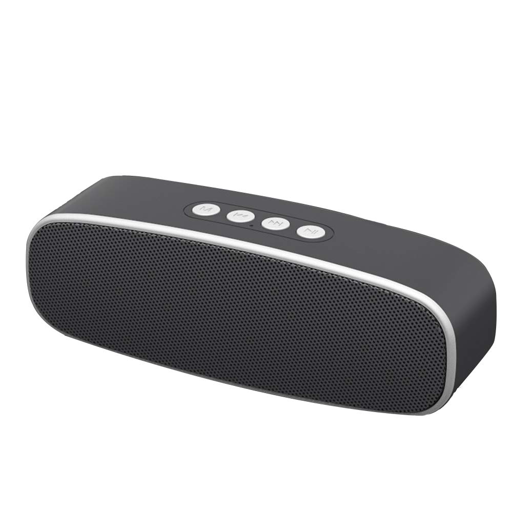 Haut-parleur Bluetooth sans fil portable noir avec lecteur TF USB