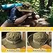 Mtgluk Fishing Hat, Wide Brim Breathable Boonie Hat UV Protection Safari Hiking Bucket Hat Beach Summer Cap (Khaki)