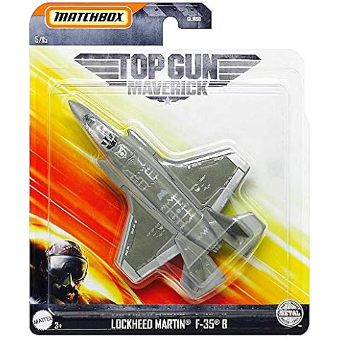 Avión a escala Matchbox Top Gun Maverick Lockheed Martin F-35 B Jet Diecast 1/64 Cover