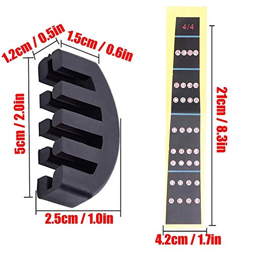 8 Pack Rubber Viool Practice Mute Set, Inbegrepen 2 x Claw Style Mute en 6 x Viool Finger Guide Sticker voor Viool… - Image 3