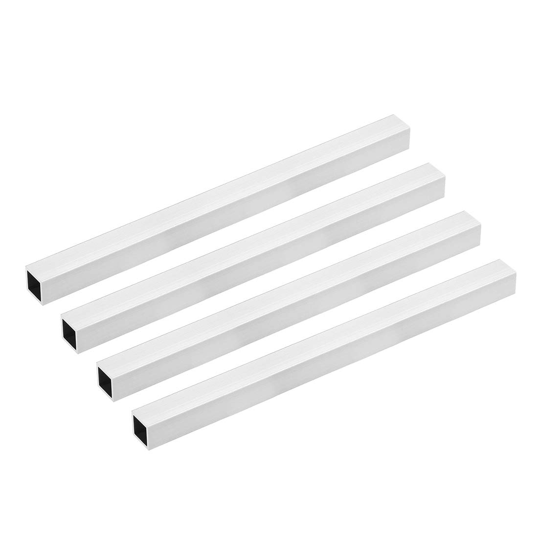 uxcell 6063 Aluminum Square Tube, 20mmx20mmx1mm Wall Thickness 300mm Length Seamless Straight Pipe Tubing 4 Pcs