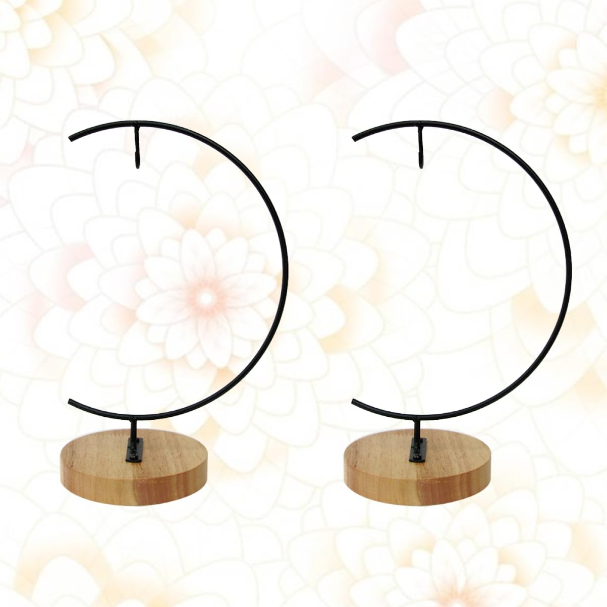 VICASKY 2Pcs Eco Bottle Holder G Shaped Iron Wrought Hanging Racks for Micro Landscape Terrarium Durable Adornments for Home Decor Excludes Glass Bottle Plant