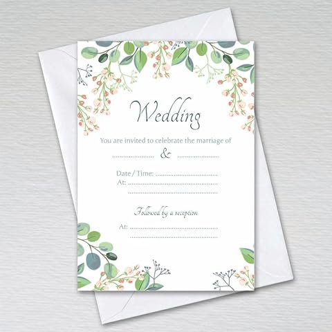 Pack of 50 Eucalyptus Wedding Invitations Cover