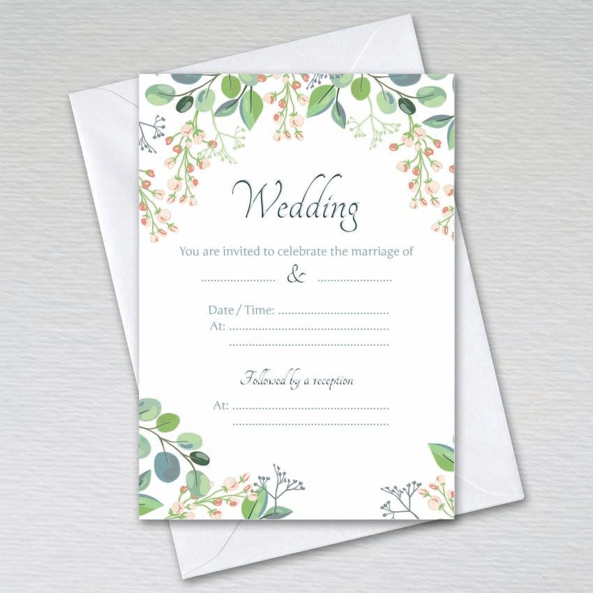 Webspectations Pack of Wedding Invitations with Envelopes: Eucalyptus Wedding Invites (Pack of 50 with Envelopes)