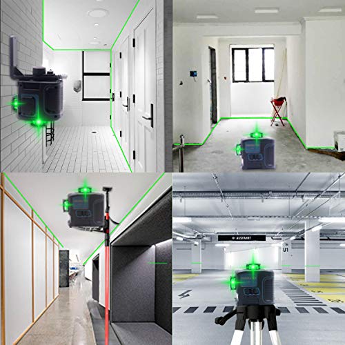 HANMATEK LV3D Green Beam Self-Leveling Laser Level 3x360 Cross Line Three-Plane Leveling and Alignment Laser Level,Two 360° Vertical and One 360° Horizontal Line floor tile construction, marking tool - Thumbnail 5