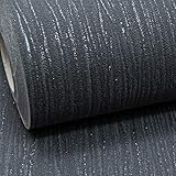 Plain Crystal Metallic Glitter Textured Vinyl Wallpaper (Full ROLL) (Charcoal)