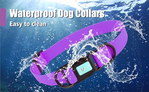 Myyaa Waterproof Dog Collars,Rubber Dog Collars Anti-Odor,Durable,Adjustable Dog Collars For Small,Medium thumb #1