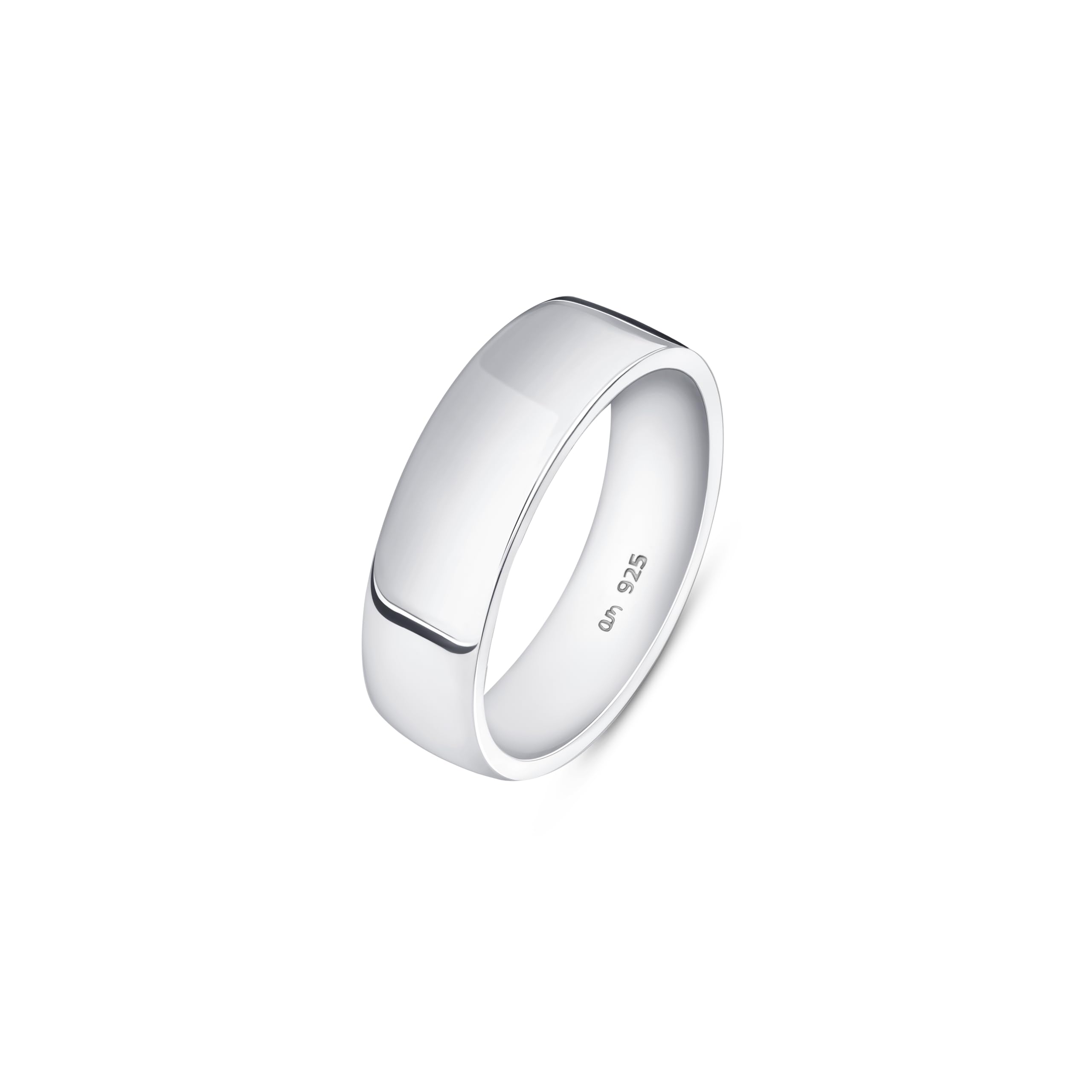 Amberta Massiver 925 Sterling Silber Ehering Mann | 5 6 8 mm Poliert Daumenring Komfort Passform Bandring Herren