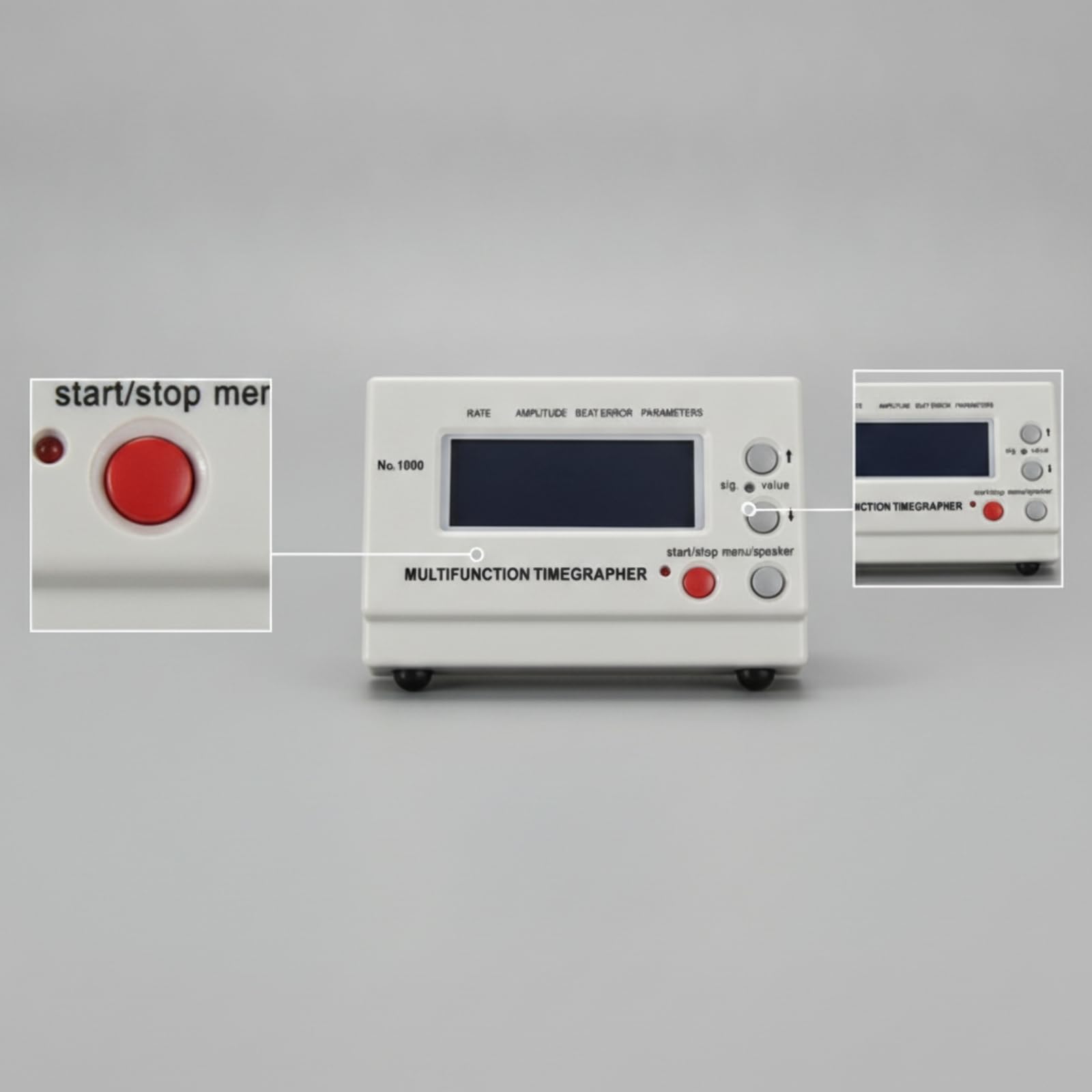Uhr Prüfgerät Uhrtester Zeitwaage Reguliergerät mit Elektronischer Messung Anzeige von Gang Amplitude Und Abfallfehler Einstellbarem Hebewinkel für Uhrmacher Werkstatt Reparatur