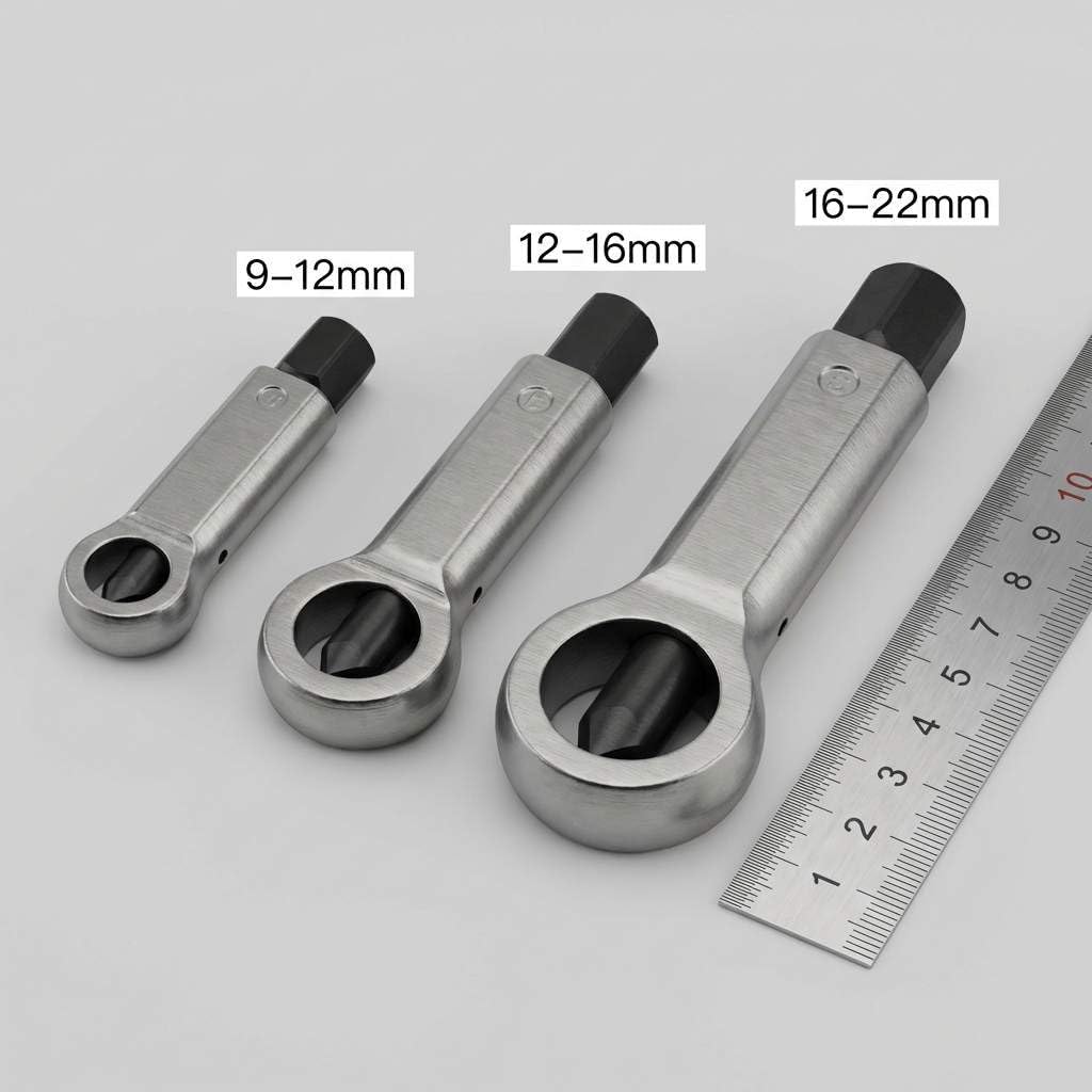 QWORK 3 Set Nut Screw Splitter Set Nut Remover Tools, Nut Splitter Cracker, Rusted Nut Breaker, Steel Nut Remover Extractor Tools, Manual Pressure Nut Cracker Metal Splitter
