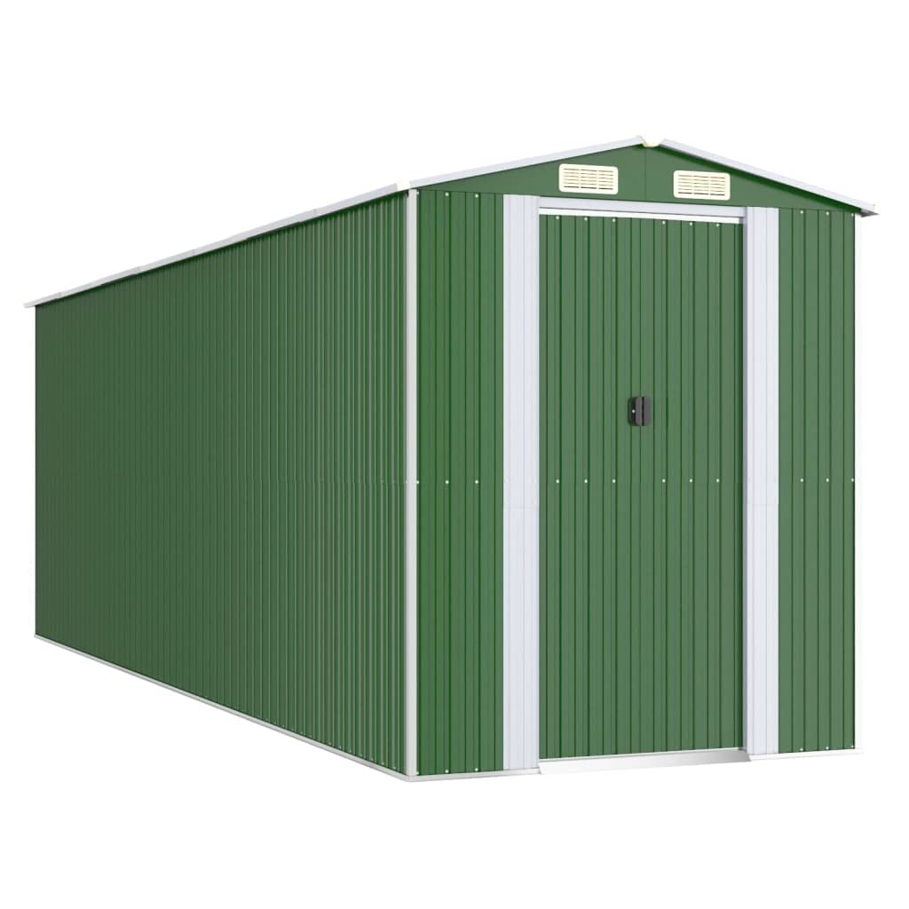 Générique Abri de Jardin Vert 192x606x223 cm Acier galvanisé,Maison & Jardin,Pelouses & Jardins,Vie en extérieur,Structures extérieures,Cabanes & abris de Jardin,3147432