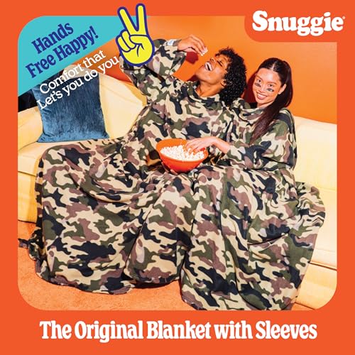 Image of Snuggie The Original Wearable Blanket With Sleeves & Pockets | Cozy Oversized Throw for Adult Men & Women | One Size, 71x54