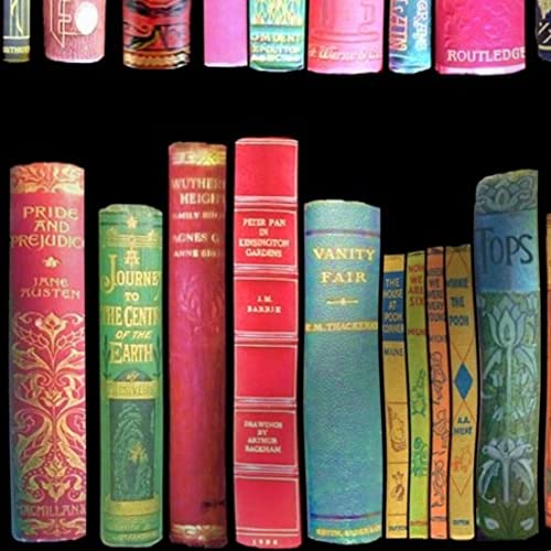 Spoonflower Fabric - Antique Books Vintage Bookshelf Victorian Novelty Retro Library Printed On Fleece Fabric By The Yard - Sewing Blankets Loungewear And No-Sew Projects #TOP5