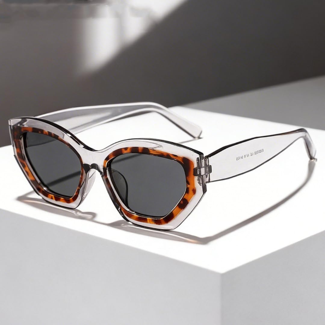 Gafas de sol para hombre y mujer, diseño retro de leopardo, UV400