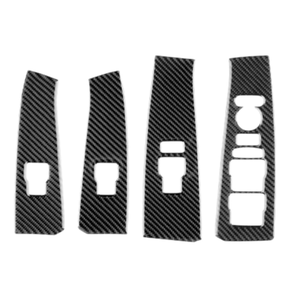 for Civic for 11th Gen for Type-R for FL5 2022-2025 Car Window Lift Button Frame Panel Trim Sticker Car Window Switch Cover(for RHD Black Carbon)