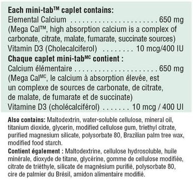 Miniatura 2 de Mega Cal - Citrato de calcio con cápsulas de vitamina D-120 Marca: Jamieson Laboratories