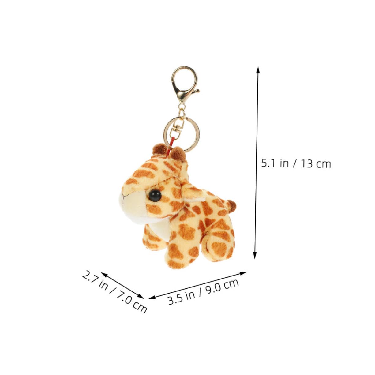 Ciieeo Fluffy Giraffe Keychain Keyring Stuffed Animal Design Ideal for Backpack Bag Decor