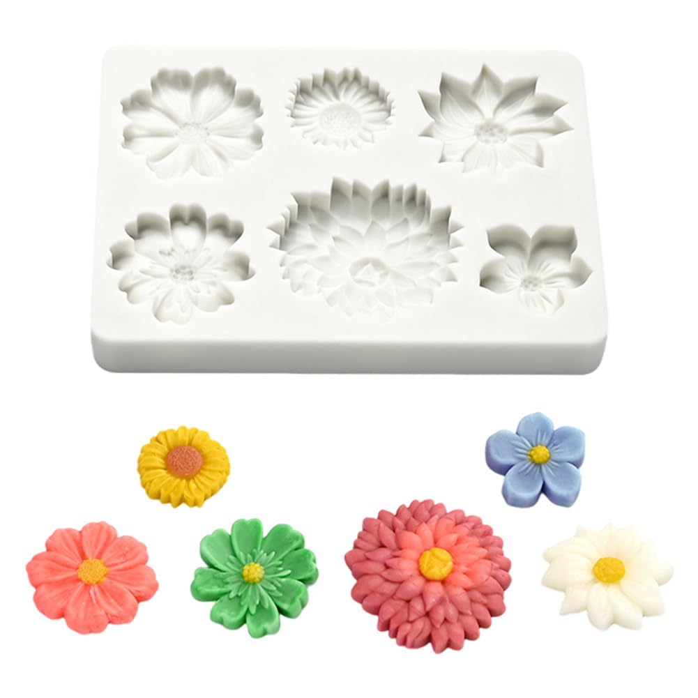 Flower Fondant Cake Silicone Stencil, Leaves Bow and Butterfly Candy Stencils, Dessert Stencil for Cake Decoration Home Kitchen and Restaurant Baking Tools
