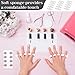 LemonRoad 300 Pcs (150 Pairs) Sponge Toe Separator Pedicure Finger Separator Tool Toe Divider Spacer Soft for Polishing Pedicure Manicure Coating Gel Painting Nail Beauty Accessory (White)