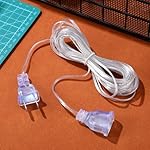 Tofficu 5M Extension Cord for Led String Lights - Clear PVC Indoor/Outdoor Plug Cable - Perfect for Christmas and Party Decorations - Image 3