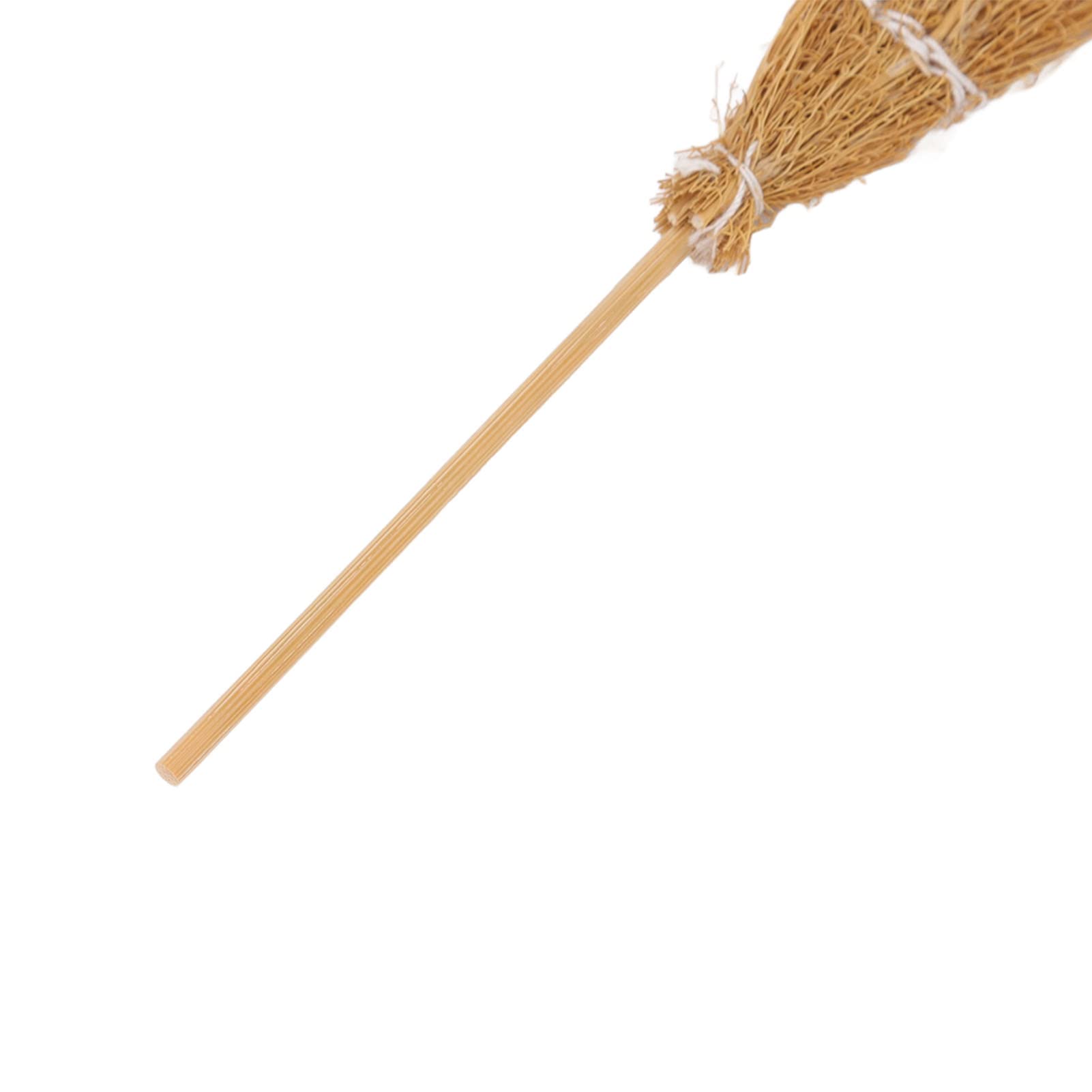 Set De 50 Mini Escobas Para Casa De Muñecas, Decoración De Halloween Con Temática De Bruja, De Madera, Tamaño De 9.5 Cm, Ideales Para Dioramas Y Paisajes En Miniatura