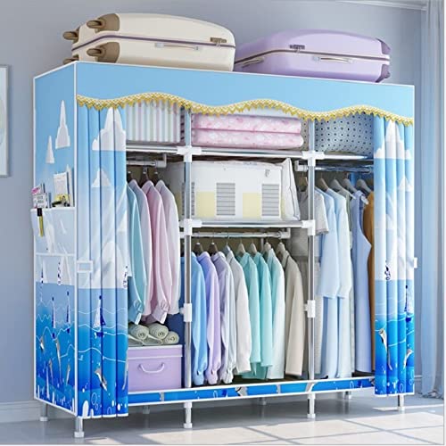 Armario de almacenamiento de ropa ZAW de 82 cm con estructura metálica dorada 8