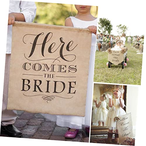 Signos de boda para ceremonia solución decorativa de bienvenida rústica Abaodam 2 piezas 6