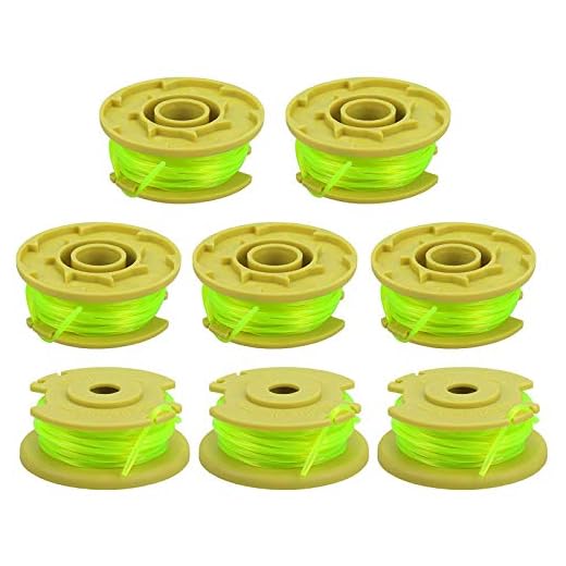 PUTING 8 Pcs 0.08" Ryobi AC80RL3 String Trimmer Replacement Spool auto-Feed Durable Weed Eater Wacker Weedeater String line Easy Edge String Trimmer Refill Line