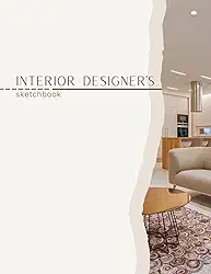 Interior Designer’s Sketchbook - #1 Notebook for Architects, Designers & Interior Design Students and Teachers - Graph Paper for Architectural ... 100 pages with fine 4x4 Grid - Aesthetic