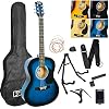 3rd Avenue 4/4 formaat akoestische gitaar pakket voor beginners, gigbag, plectrums, reservesnaren, statief, gitaarband…