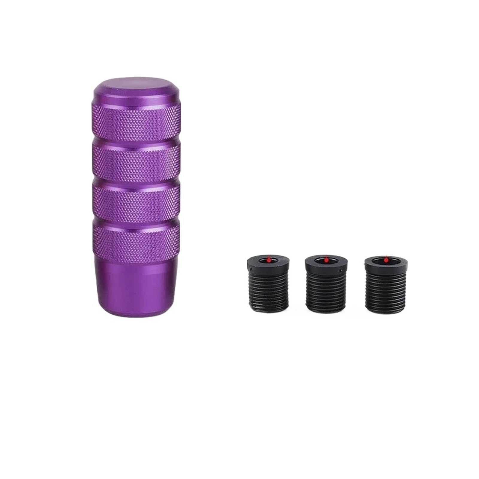 YDXHERTA Universal 95mm Non-Slip Gear Shift Knob M8 M10 M12 Car Manual Transmission Aluminum Knurled Shifter Lever Knob Spare Parts(Purple)